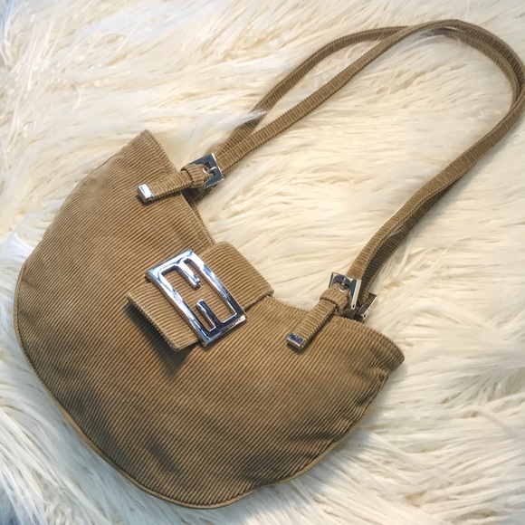 Fendi Handbags - FENDI Vintage Corduroy Mama Baguette
